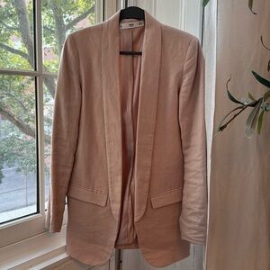 100% Linen Pink Mango Blazer